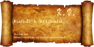 Kudlák Vilibald névjegykártya